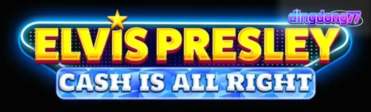 Tampilan visual slot bertema Elvis Presley dengan lampu neon Las Vegas